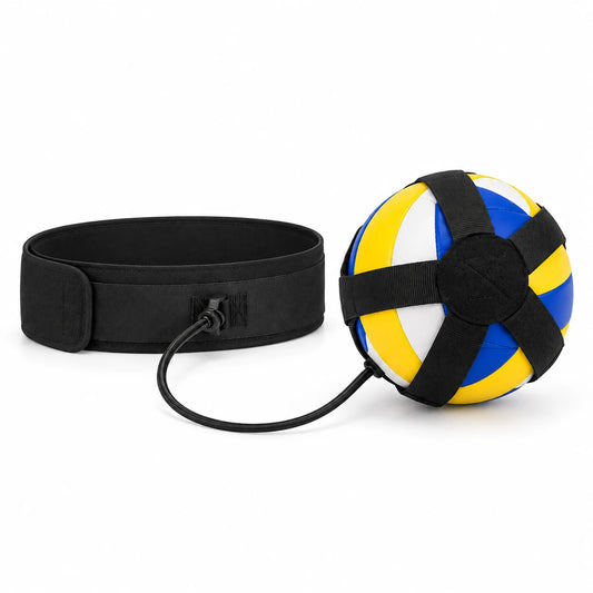 Kit allenatore di battuta per pallavolo: cintura, corda elastica e supporto pallone